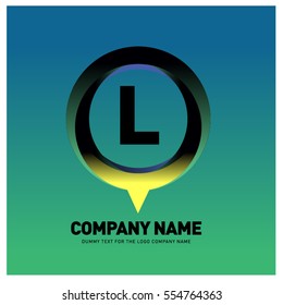 L letter colorful logo in the circle. Vector design template elements for your application or company identity.