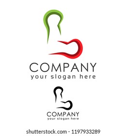 L letter colorful vector logo