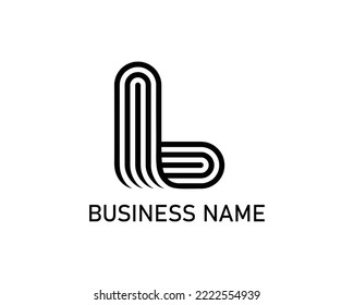 Plantilla de vector de diseño creativo de letra L