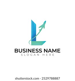 L  letter Creative vector templates abstract typography colorful logo desig