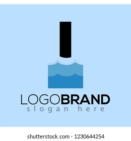 L Letter and creative wave logo vector template