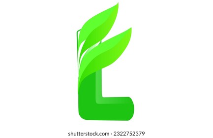 L letter design logo. easy to use and edit. Nature and Environmental themed letter design