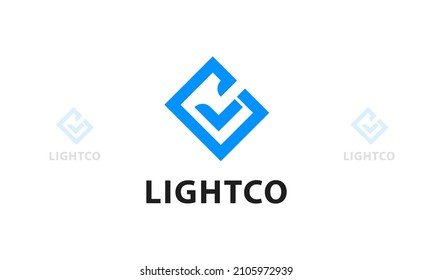 L Letter Design Vector with shapes and unique logo