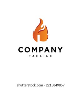 L Letter fire Vector logo icon vector Template