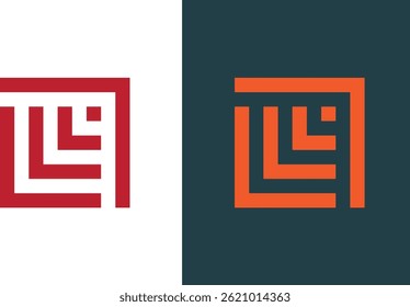 Diseño de logotipo de rejilla de letra L