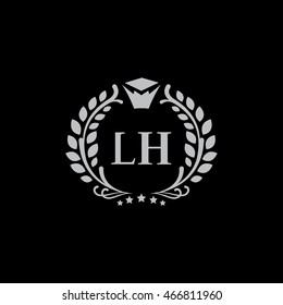 L letter and H letter vector monogram. Business logo template. Luxury hotel sign (emblem, symbol, icon)