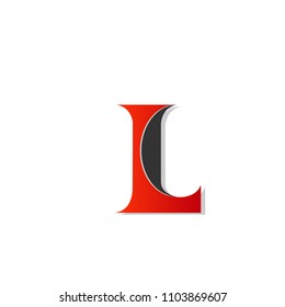L letter icon logotype illustration symbol and sign.with simple flat creative design.isolated background.vector