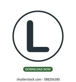 L letter icon vector