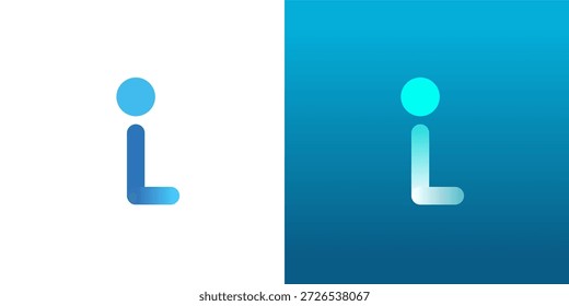 Logotipo vetorial do ícone de letra I e L