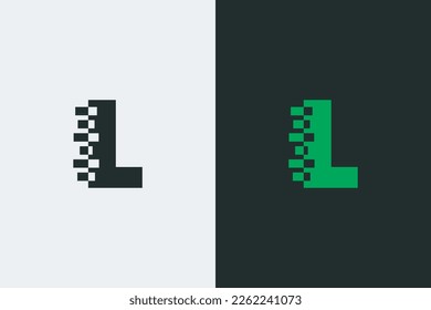 L letter iconic transformation shape vector logo design. Creative brand logo illustration. L typography abstract text vector design. L Initial style letter mark logo.