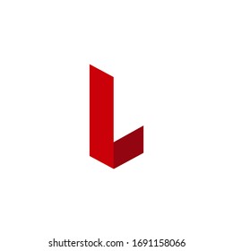 L letter initial icon logo design vector template