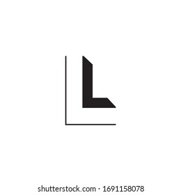 L letra icono inicial logotipo diseño vectorial plantilla