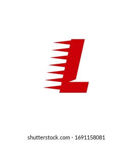 L letter initial icon logo design vector template