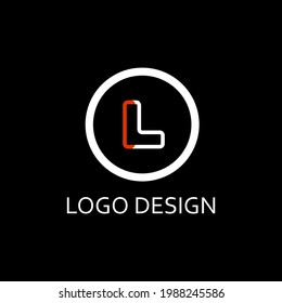 l letra aislada para el diseño simple del logotipo