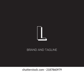 L letter logo abstract design on black color background. l alphabet