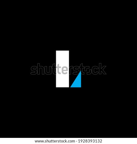 L letter logo abstract design on black color background. l alphabet