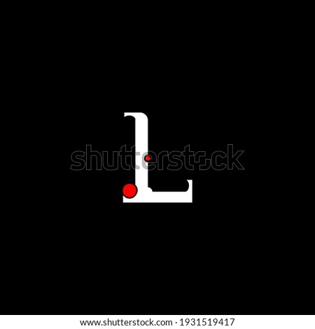 L letter logo abstract design on black color background. l alphabet