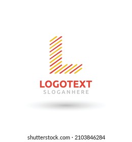 logotipo de letra L, logotipo abstracto L, diseño de línea L