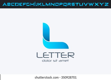 L Letter Logo, Alphabet Logo Design.