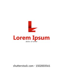 L Letter Logo with an Arrow Piercing it