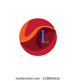 L Letter Logo With Circle Background