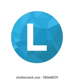 L letter logo with circle origami creative logo design with unique shape and nice color, compatible for company, corporate and tech logo