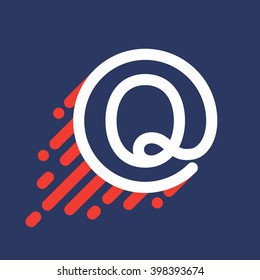 L letter logo in circle with speed line. Font style, vector design template elements for your sport application or corporate identity.