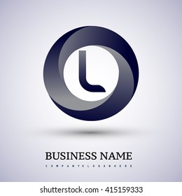 L letter logo in the circle. Vector design template elements for your application or company identity.
