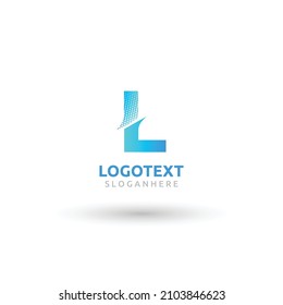 L letter logo, L colorful gradient logo, colorful abstract logo