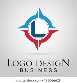 L letter logo in the cool circle. Vector design template for your business