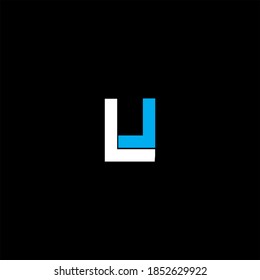 Logotipo de letra L diseño creativo sobre fondo de color negro, todo monograma