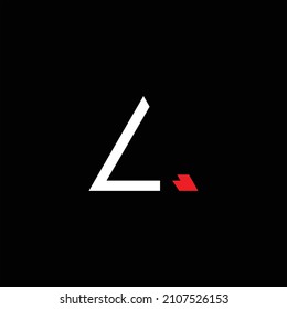 L letter logo creative design on black color background