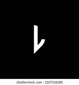 Logotipo de letra L diseño creativo sobre fondo de color negro