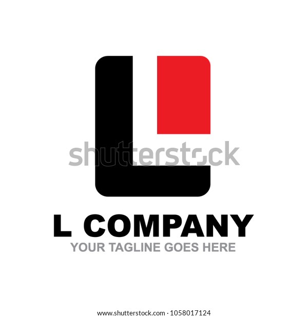 L Letter Logo Design Stock Vector (Royalty Free) 1058017124