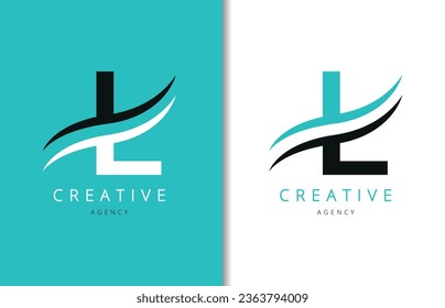 L Letter Logo Design with Background and Creative company logo. Modern Lettering Fashion Design. Vector illustration