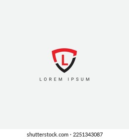 L letter logo design elegant trendy awesome artistic black and Red color initial based Monogram icon