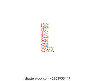 Elemento de diseño de logotipo de letra L con forma de círculo