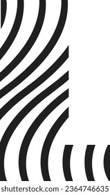Elemento de diseño del logotipo de la letra L en color negro