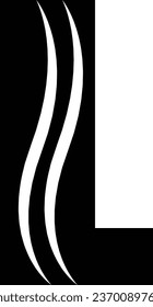 L letter logo design element in black colour