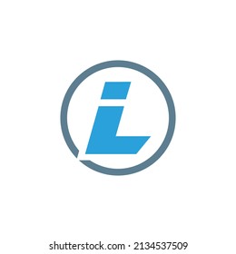Diseño de logotipo de letra L, ilustración de herramientas de elipse de empresa de inicio.