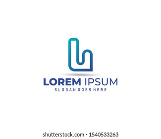 L Letter logo design template 