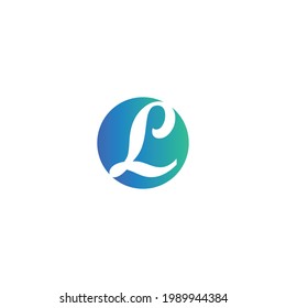 Plantilla de diseño de logotipo de carta L 