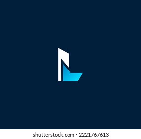 L letter logo design template elements. Modern abstract digital alphabet letter logo. Vector illustration.