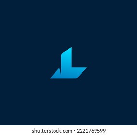 L letter logo design template elements. Modern abstract digital alphabet letter logo. Vector illustration.