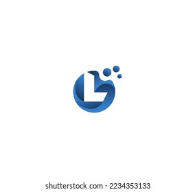 Elementos de plantilla de diseño de logotipo de letra L. Logo de la letra digital abstracta moderna. Ilustración vectorial.