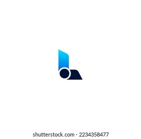 Elementos de plantilla de diseño de logotipo de letra L. Logo de la letra digital abstracta moderna. Ilustración vectorial.