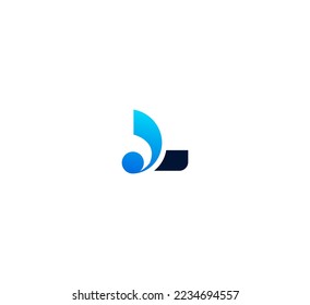 L letter logo design template elements. Modern abstract digital alphabet letter logo. Vector illustration.