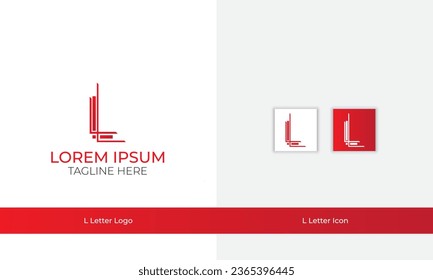 L-Buchstaben-Logo-Design-Vorlage mit Farbverlauf-Farbe