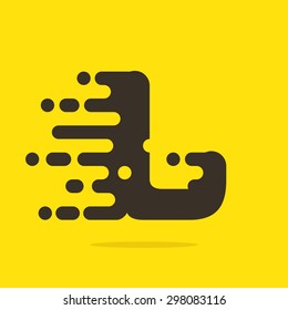 L letter logo design template. Fast speed taxi service letter. Vector design template elements for your application or company.