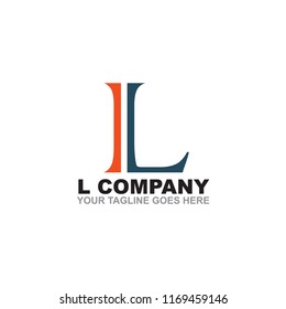 L letter logo design vector template